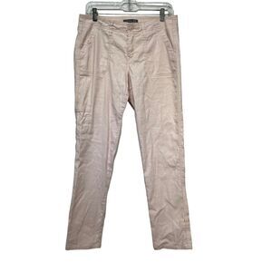 Level 99 Women's Lily Linen Pink Peach Cargo Pants Size 28